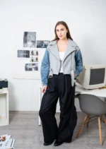 Felt Jacket – Women’s Felt & Jeans Winter Jacket - Image 2