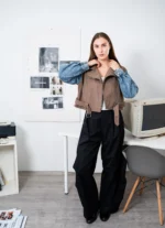 Felt Jacket – Women’s Felt & Jeans Winter Jacket - Image 3