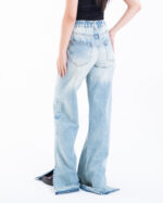 Blue Wide Leg Denim Jeans - Image 5